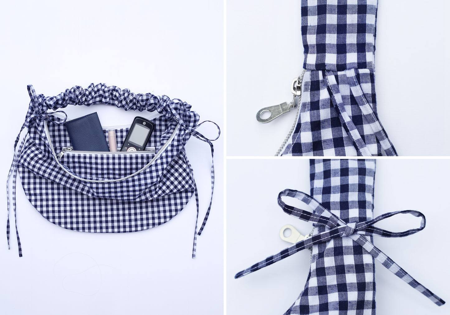The Drawstring Crescent Bag | PDF Sewing Pattern + Video Tutorial | 2-in-1 Crossbody & Shoulder Bag