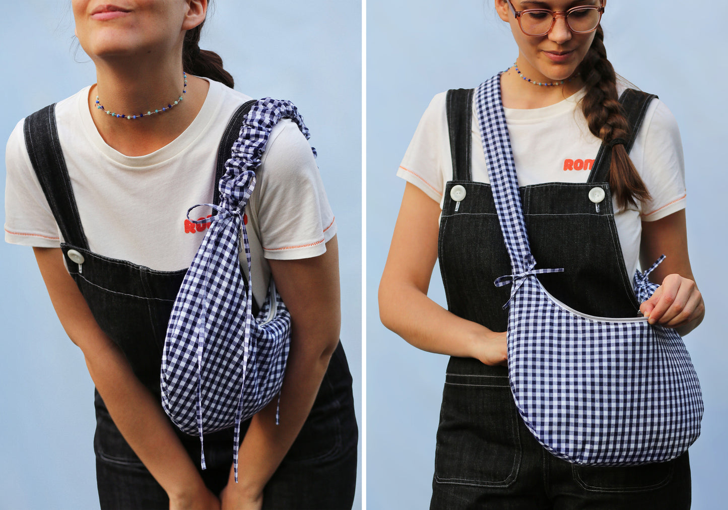 The Drawstring Crescent Bag | PDF Sewing Pattern + Video Tutorial | 2-in-1 Crossbody & Shoulder Bag