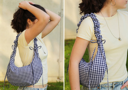 The Drawstring Crescent Bag | PDF Sewing Pattern + Video Tutorial | 2-in-1 Crossbody & Shoulder Bag
