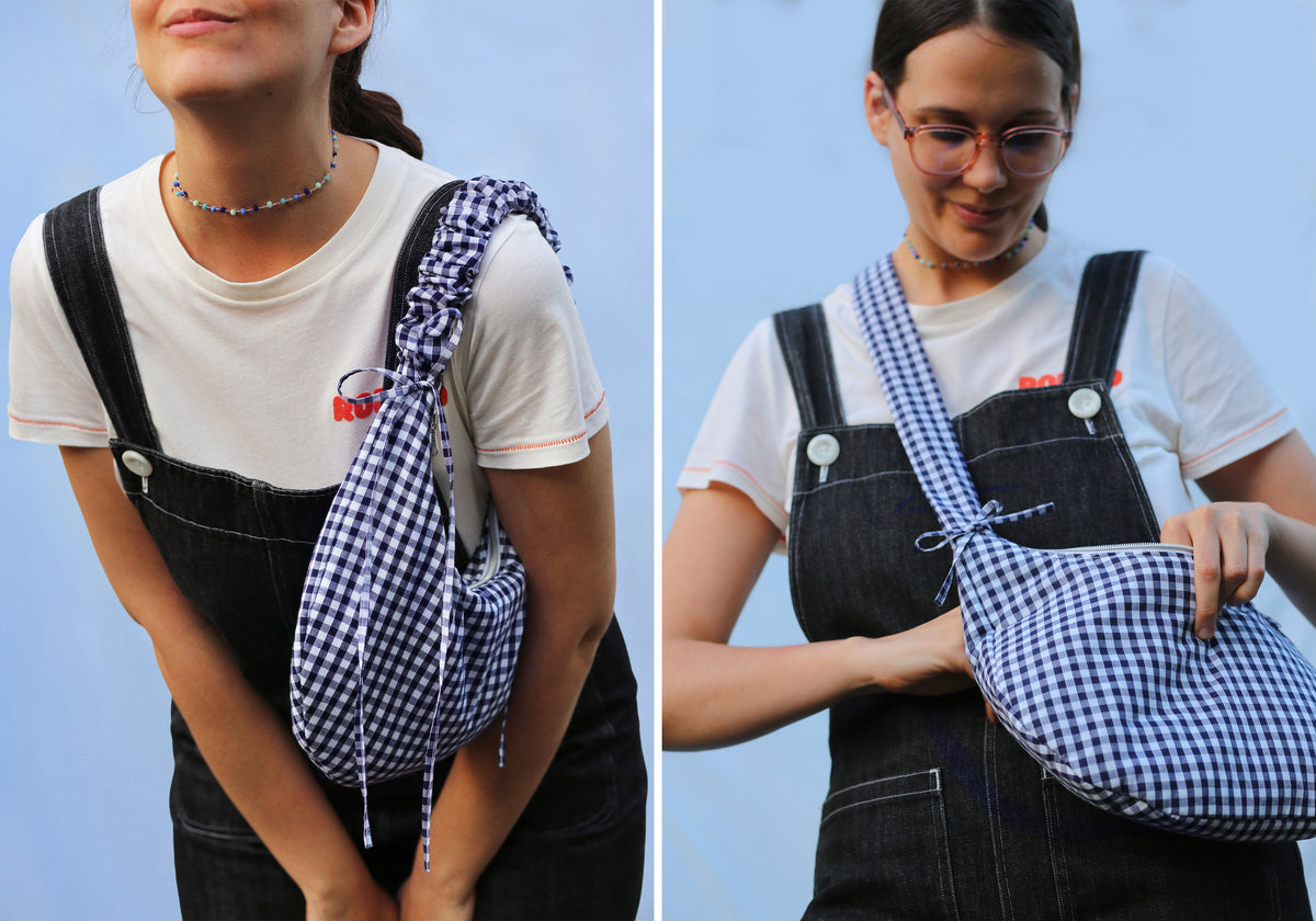The Drawstring Crescent Bag | PDF Sewing Pattern + Video Tutorial | 2-in-1 Crossbody & Shoulder Bag